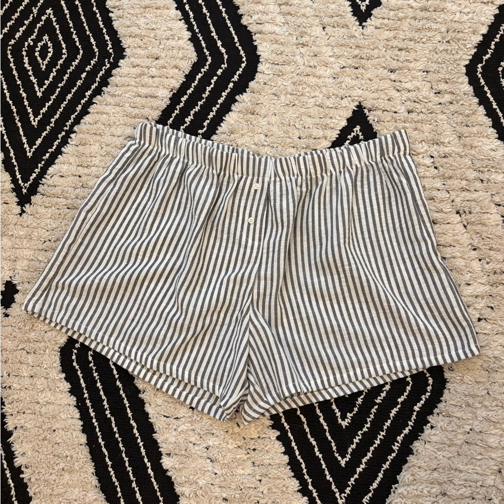 Striped Gray Women's Shorts